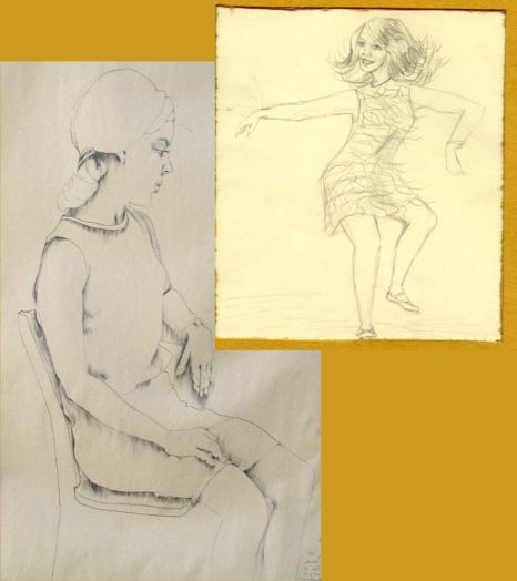 comparison between high school and college drawing styles